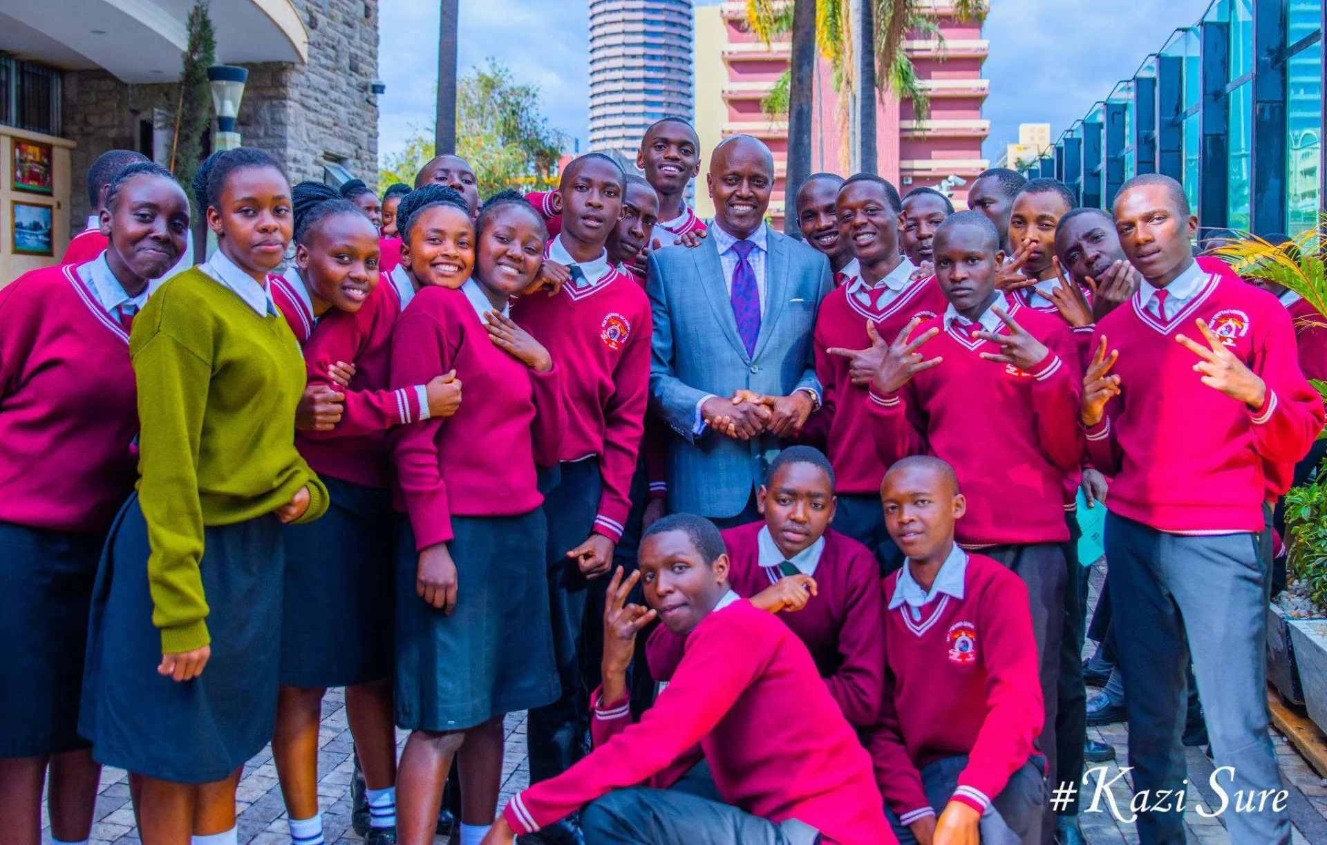 HGM Ting'ang'a students at Parliament Buildings